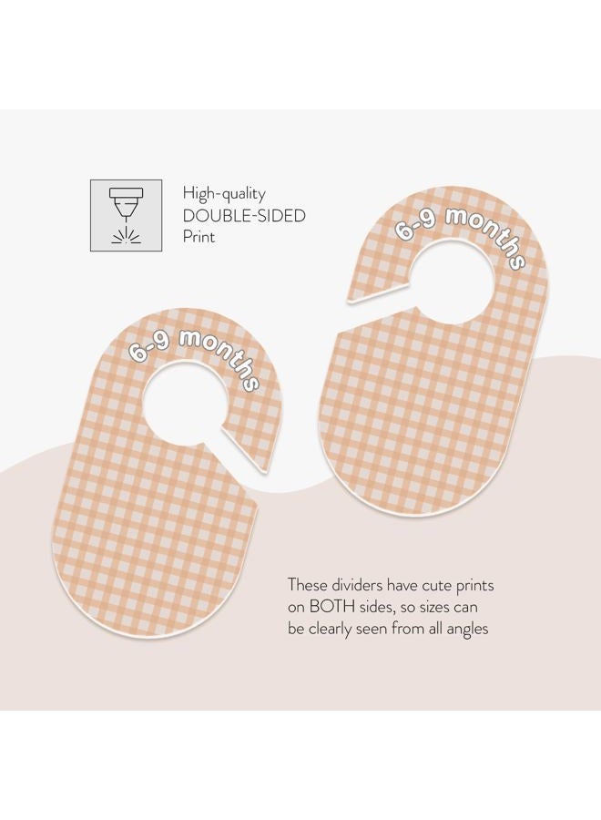 Eli with Love Baby Closet Dividers (Gingham) - Ideal Baby Clothes Dividers – Organize Nursery Closet Hangers by Size/Age - Image 2