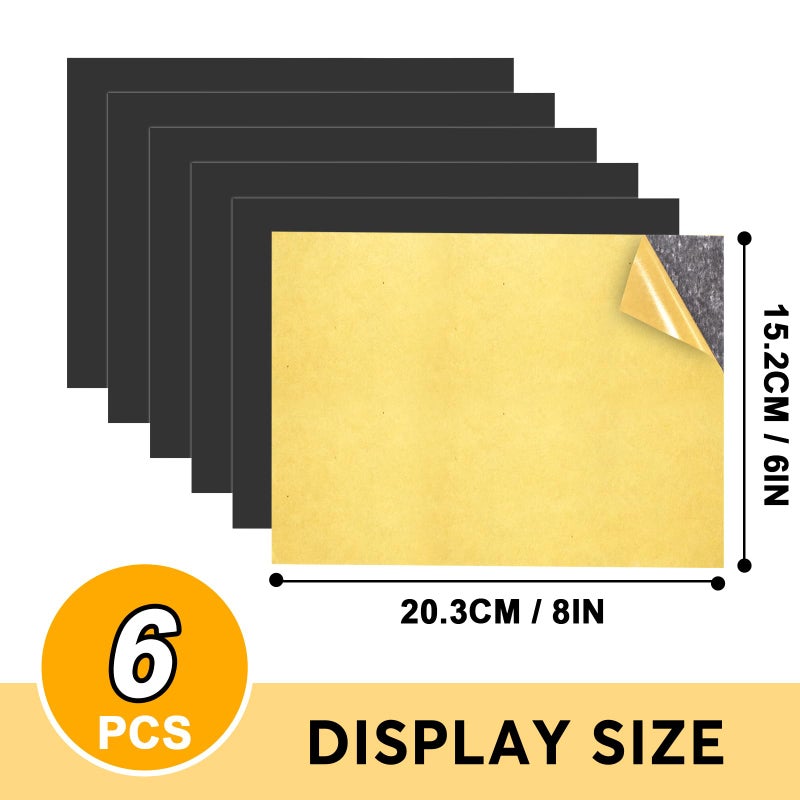 Towjug 6X8 Inches Magnetic Sheet with Adhesive Backing,Magnet Paper Sheets for Classroom,Easy to Cut for Fridge Photo Magnets, Crafts, Postcards, DIY - Image 2