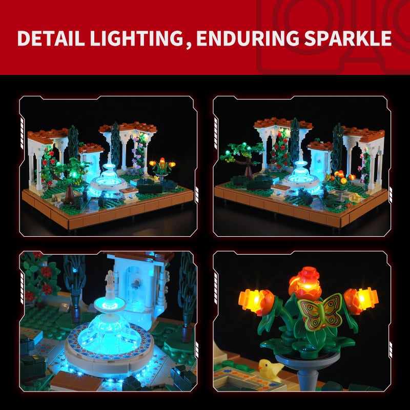 BRIKSMAX Light Kit for Lego-10359 Fountain Garden Building Kit  Creative DIY LED Lighting Accessories  Decorative Model Kit (Not Included Lego Set) - Image 3