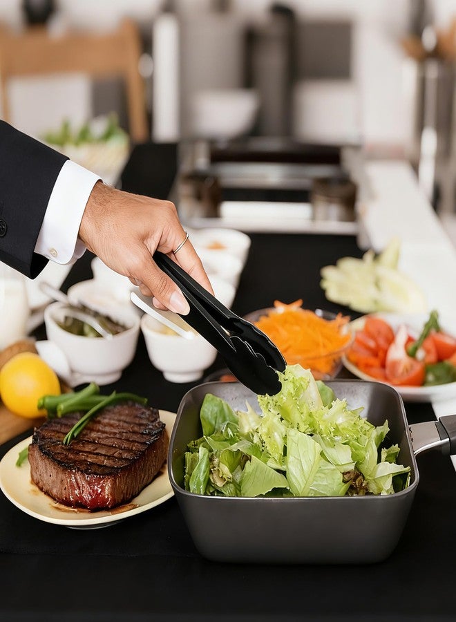 LOOWVY 24 Pcs Black Plastic Serving Utensils Set - Heavy Duty Disposable Serving Spoons, Forks & Tongs (8 of Each) - BPA-Free Catering Supplies for Buffets, Parties, Weddings & Events (9 Inch) - Image 4