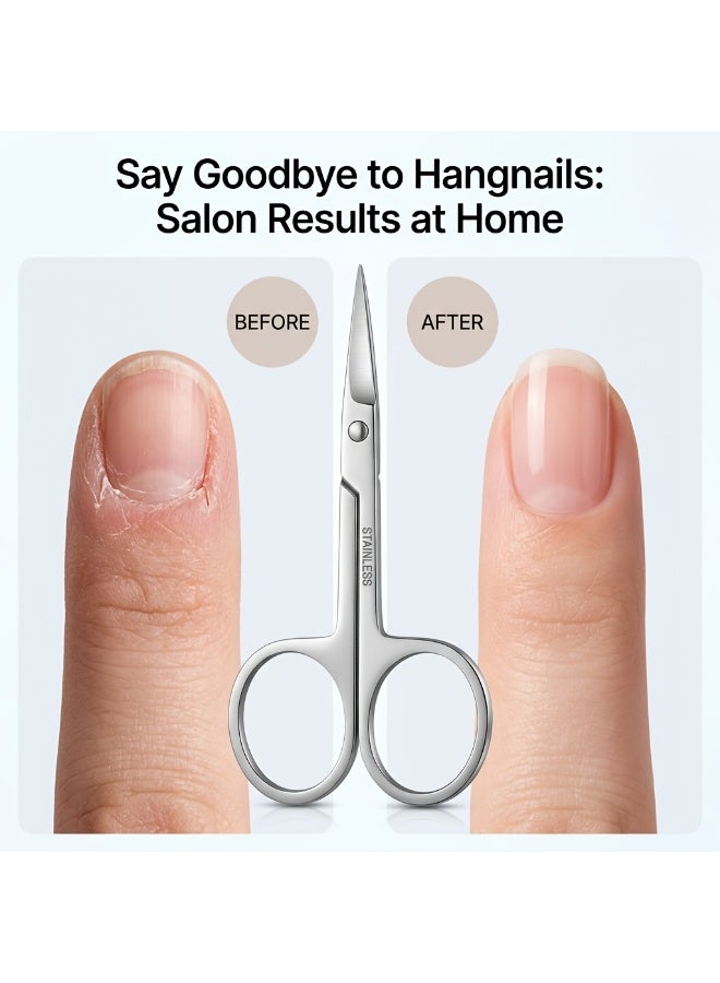 Rozino Ultra-Thin Stainless Steel Cuticle Scissors, Precise Curved Nail Tool for Professional Nail Care - Image 5