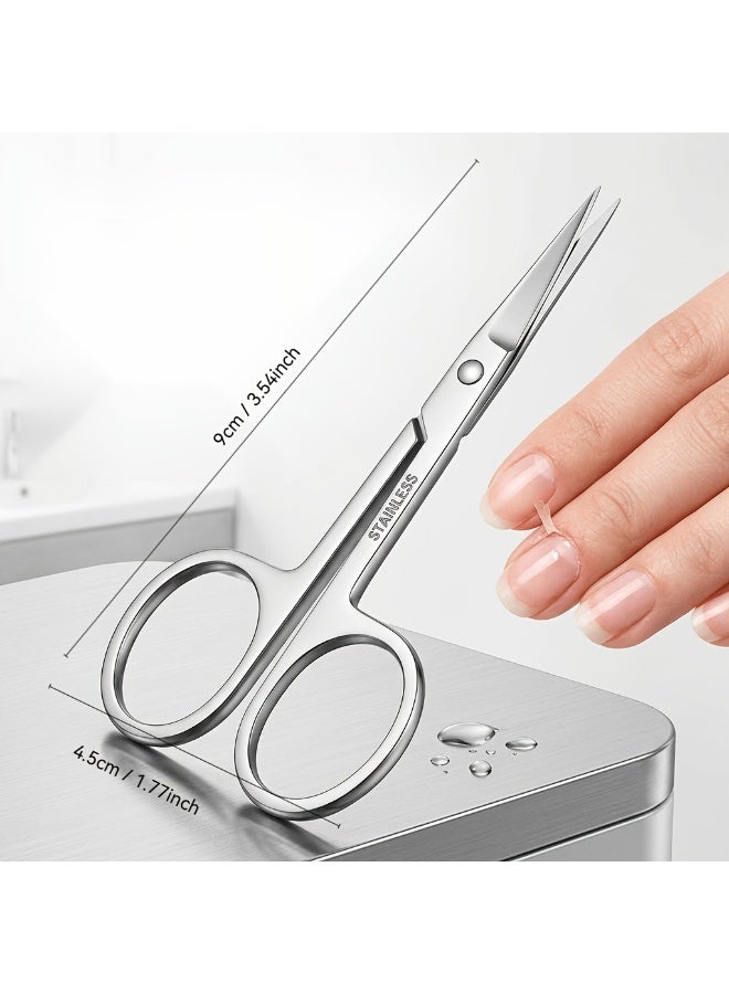 Rozino Ultra-Thin Stainless Steel Cuticle Scissors, Precise Curved Nail Tool for Professional Nail Care - Image 4