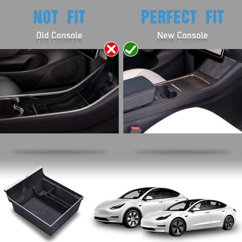 Luckam Center Console Organizer Tray, Fit for 2021 2022 Tesla Model 3/Y Armrest Storage Box Cubby Drawer Container Tesla Model 3 Model Y Accessories Interior Parts - Image 5