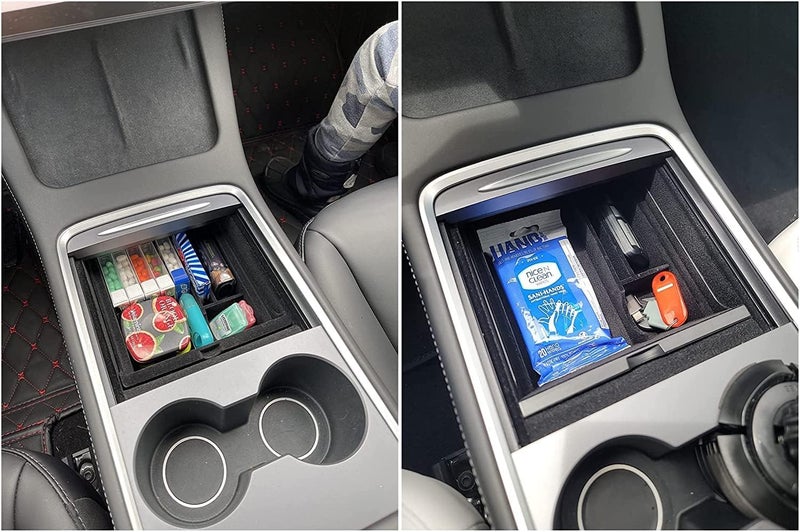 Luckam Center Console Organizer Tray, Fit for 2021 2022 Tesla Model 3/Y Armrest Storage Box Cubby Drawer Container Tesla Model 3 Model Y Accessories Interior Parts - Image 2