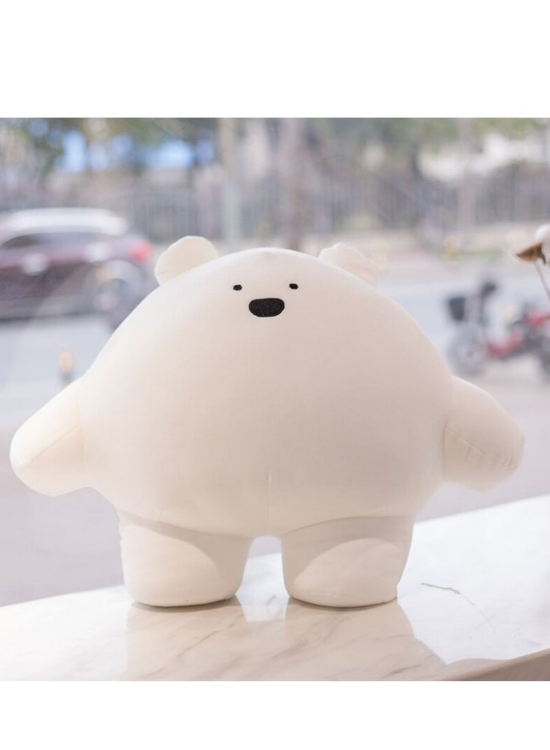 9 Inch Plush Bear Stuffed Animal Body Pillow, Soft Cartoon Cylindrical Pillow for Kids, Ideal Hugging Toy Gift for Bedding and Naptime - Image 1