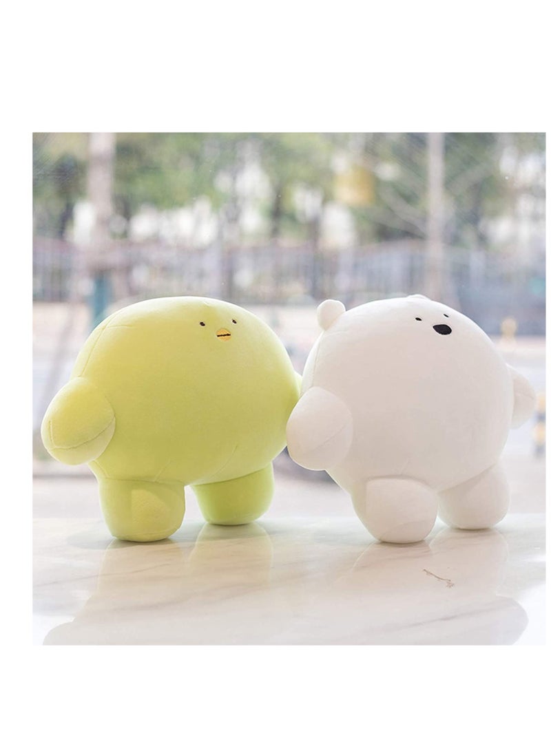 9 Inch Plush Bear Stuffed Animal Body Pillow, Soft Cartoon Cylindrical Pillow for Kids, Ideal Hugging Toy Gift for Bedding and Naptime - Image 3