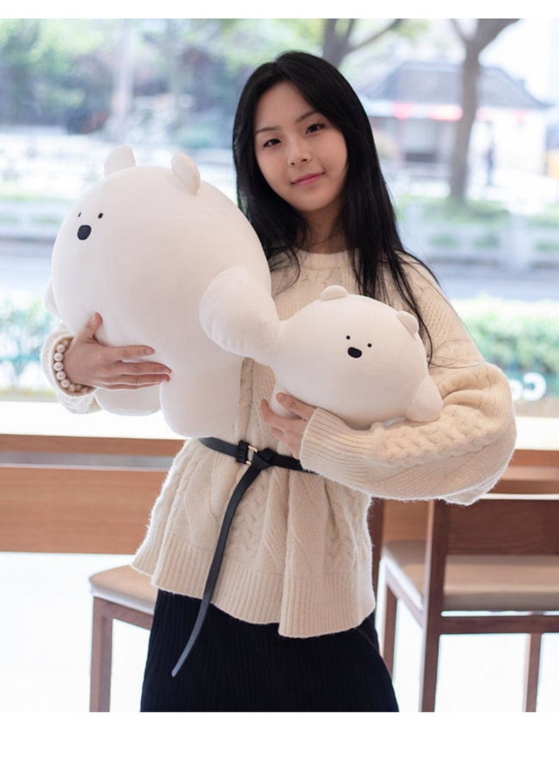 9 Inch Plush Bear Stuffed Animal Body Pillow, Soft Cartoon Cylindrical Pillow for Kids, Ideal Hugging Toy Gift for Bedding and Naptime - Image 5