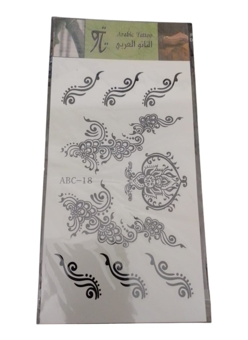 Generic Arabic style temporary tattoo 
