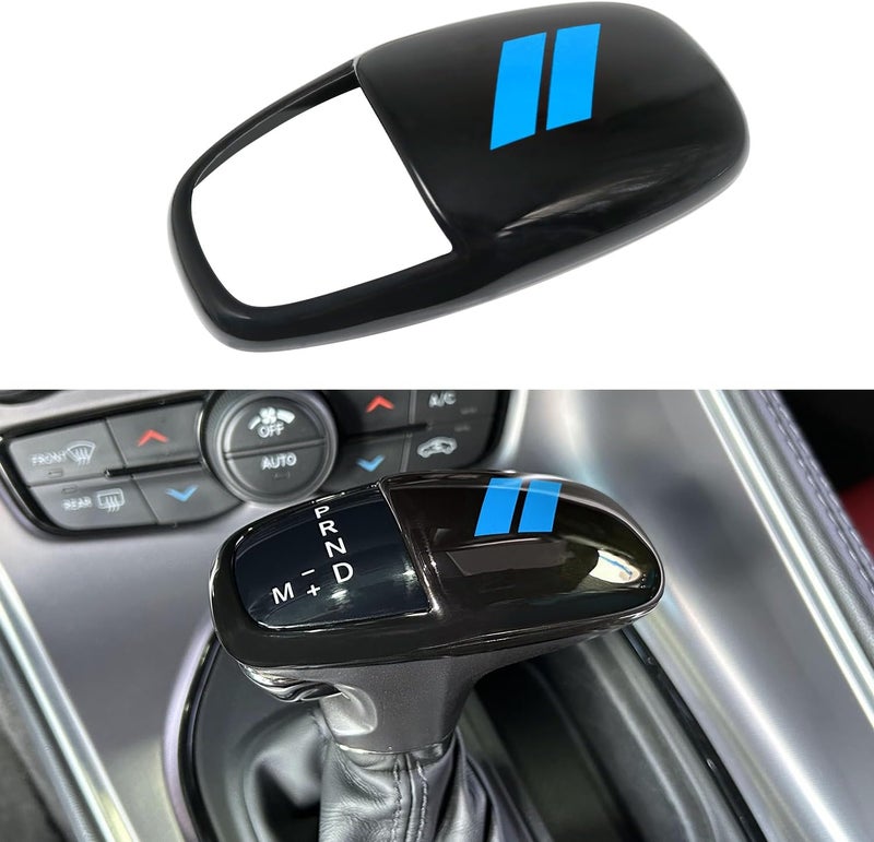 REMOCH Gear Shift Knob Head Cover for Dodge Charger, Challenger, and Durango (2015-2026) - Blue Trim - Image 1