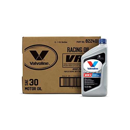Valvoline VR1 Racing SAE 30 Motor Oil 1 QT, Case of 6 - Image 1