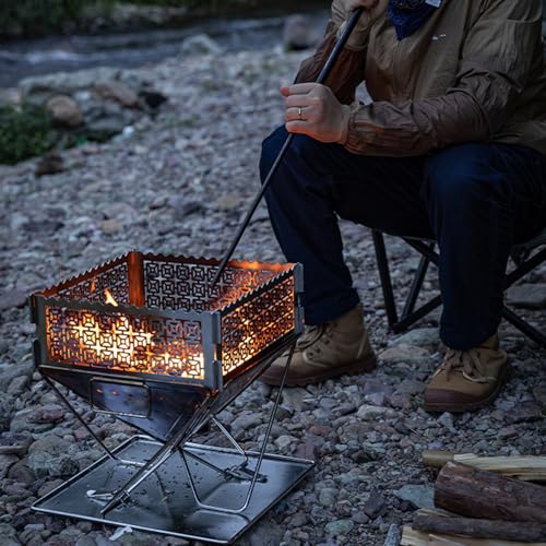 camping moon Campingmoon Stainless Steel Camping Blow Fire Tube by Mouth Telescopic Campfire Tool Camping Accessories (Black) - Image 3