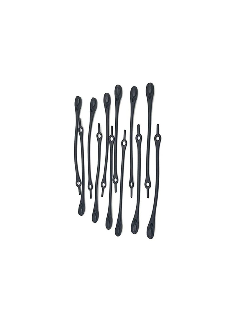 سبيس شوب أربطة أحذية للأحذية مكونة من 12 قطعة من أربطة الحذاء المصنوعة من السيليكون الكسول وأربطة أحذية مطاطية مستديرة خاصة من المطاط غير المربوط للأحذية الرياضية بأحزمة مناسبة - Image 1