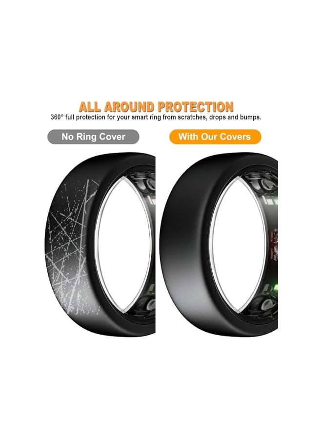Green Tiger Smart Ring Protector Cover, 7 Pack, Compatible with Oura Ring Gen3, SAMSUNG Galaxy Oura Gen3, ULTRAHUMAN AIR, Thin Soft Silicone Case Accessories Men Women - Image 3