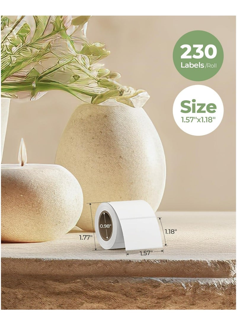 Oasisgalore 1.57'' x 1.18'' (40x30mm) Thermal Sticker Label, Waterproof, Oil-Proof and Tear-Proof(White)  - Image 1