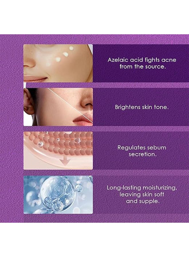 يونايتد كريم أزيكلير 30 غ، 20 ٪ كريم أزيلي حمض، تقليل حب الوجه، البليميشات و الوردية وإصلاح تغير لون الجلد، الرطوبة والتوازن سيبوم - Image 2