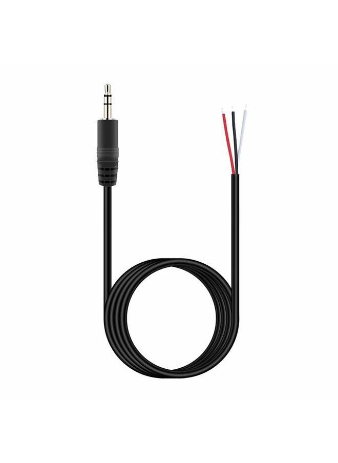 Fancasee - 6FT 3.5mm 1/8" to Speaker Wire TRS Stereo Male Plug to Bare Wire Pigtail 3.5mm Jack Connector Adapter Repair Audio Cable for Speaker Headphone Headset Earphone - Image 1