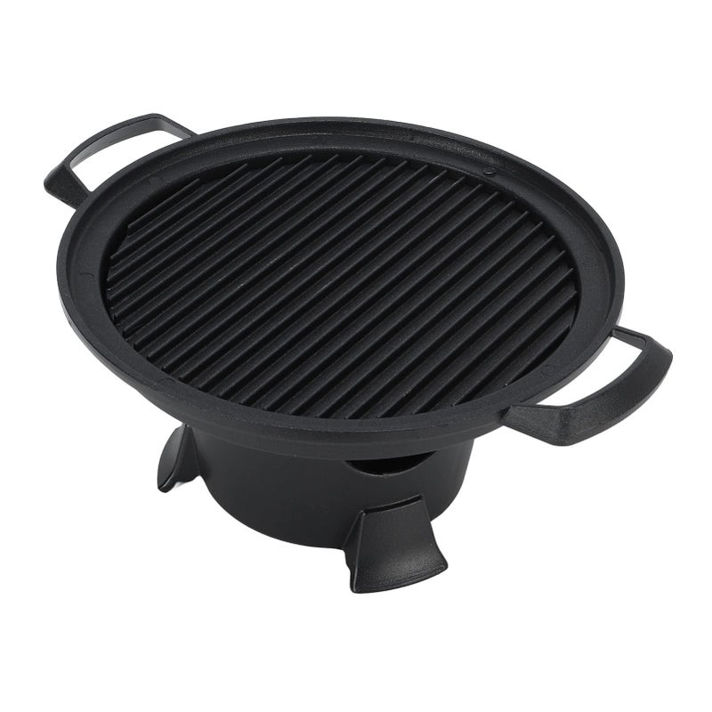 Cast Iron Hibachi Nonstick Die Cast Aluminum Japanese Tabletop Portable Charcoal Grill Easy to Carry and Assemble Japanese BBQ Grill Stove for Home Picnic Camping
