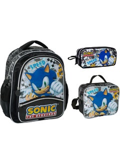 Famebag -Sonic Primary and Secondary School Bag-Lunch and Pencil Bag Set  - Image 1