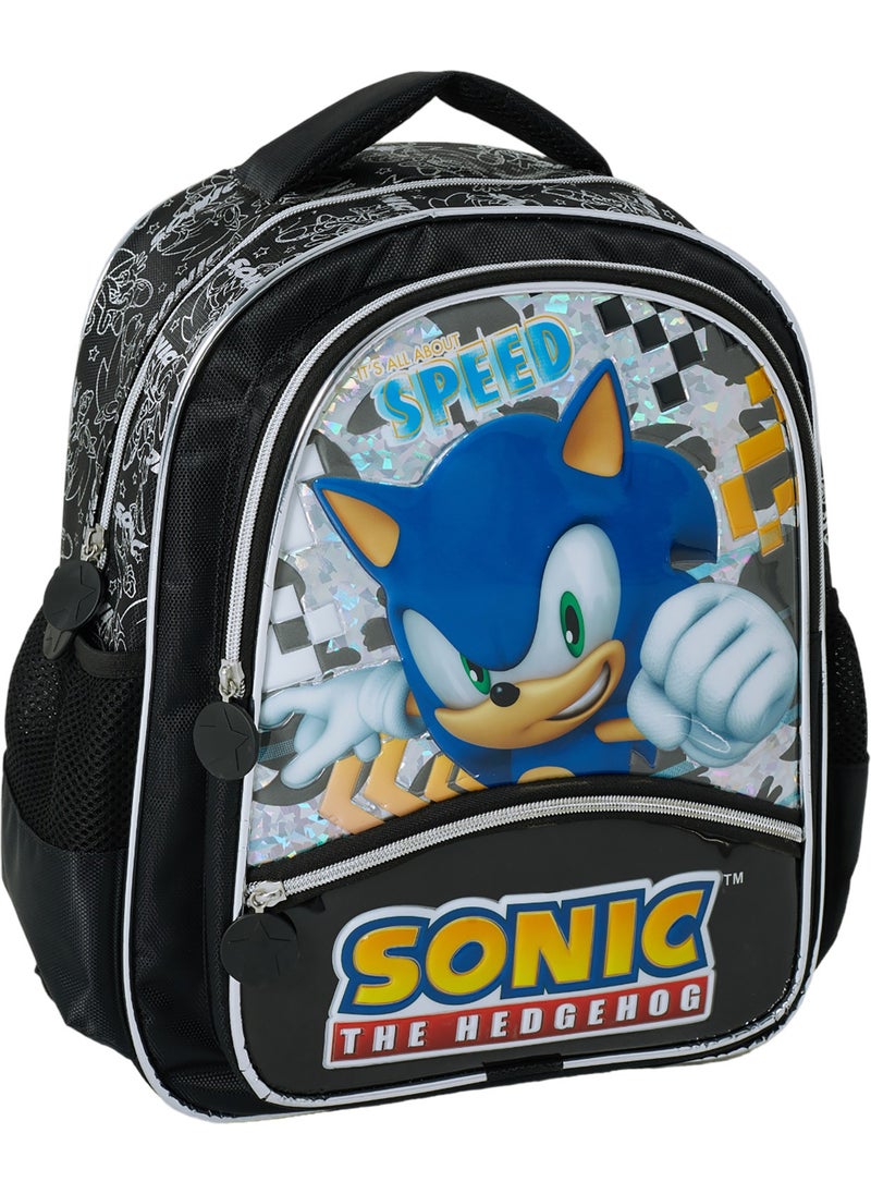 Famebag - -Sonic Primary and Secondary School Bag-Lunch and Pencil Bag Set - Image 1