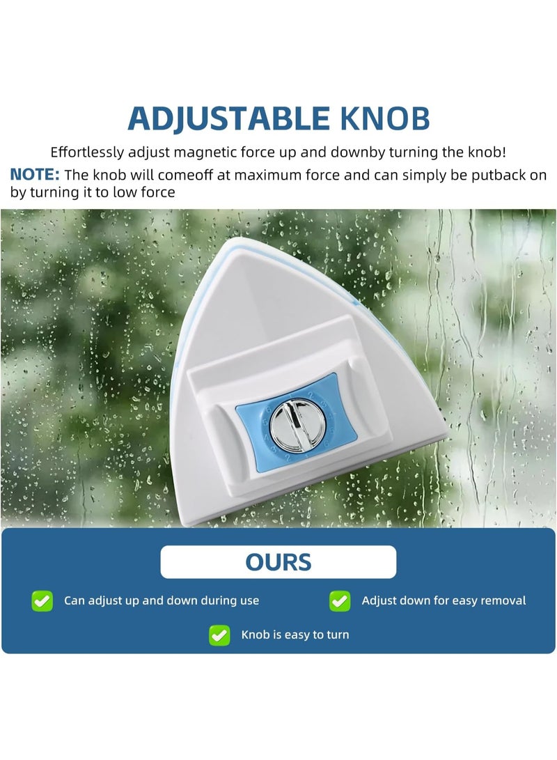 يلا جوي أداة تنظيف النوافذ المغناطيسية مزدوجة الجوانب، ممسحة زجاج قابلة للتعديل لتنظيف النوافذ الخارجية من الداخل بسمك 0.2 بوصة - 1 بوصة (5-25 مم) - Image 4