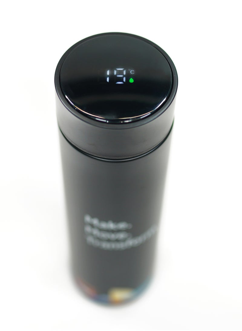 RTA Smart Insulated Stainless Steel Bottle with LED Temperature Display 450ml Black