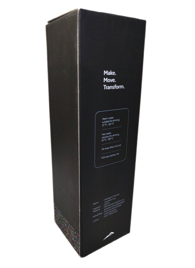 RTA Smart Insulated Stainless Steel Bottle with LED Temperature Display 450ml Black