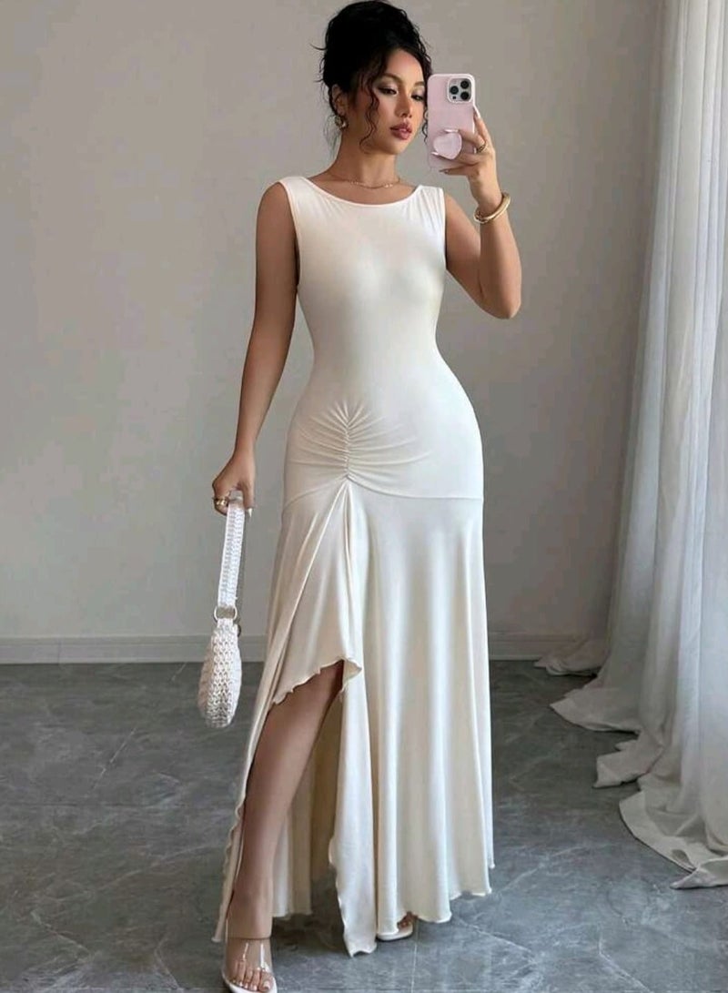 Shein SHEIN Women's Pleated Casual Elegant Tank Dress For Summer - Image 3