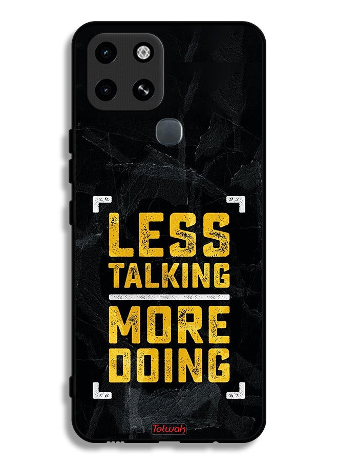 Tolwak - Infinix Smart 6 Protective Case Cover Less Talking More Doing - Image 1