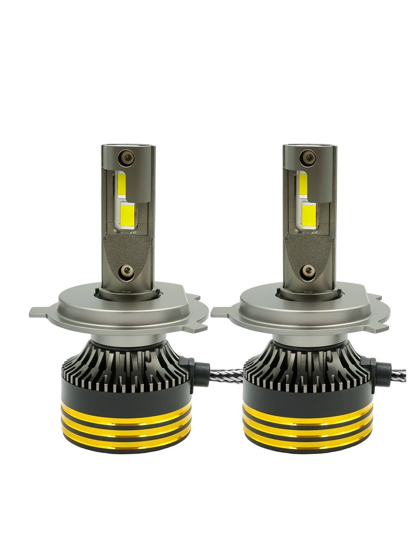Golden Camel Golden Camel M8 Pro LED Headlight Bulbs 120W 30000LM 6500K Cool White, IP65 Waterproof, Plug and Play, 12V–24V DC, Super Bright Beam, 30000 Hours Lifespan – H4-H/L Beam, 2 Pcs  - Image 2