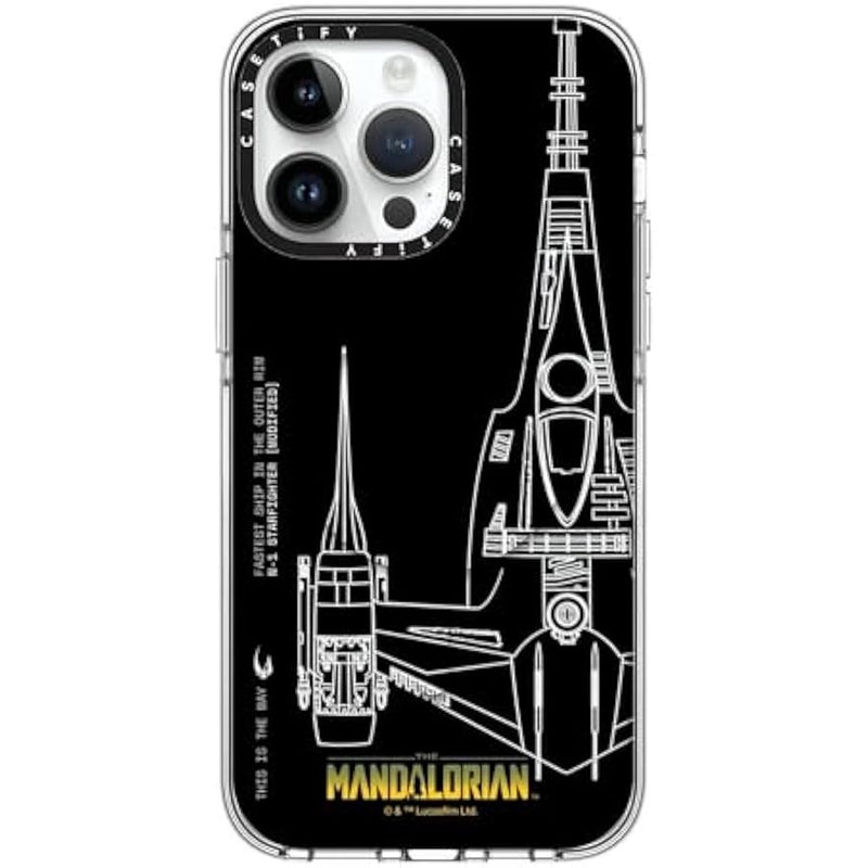 Casetify Clear iPhone 14 Pro Max Case 【Mandalorian Co-Lab/Not Yellowing / 6.6ft Drop Protection/Compatible with Magsafe】 - N-1 Starfighter - Clear - Image 1