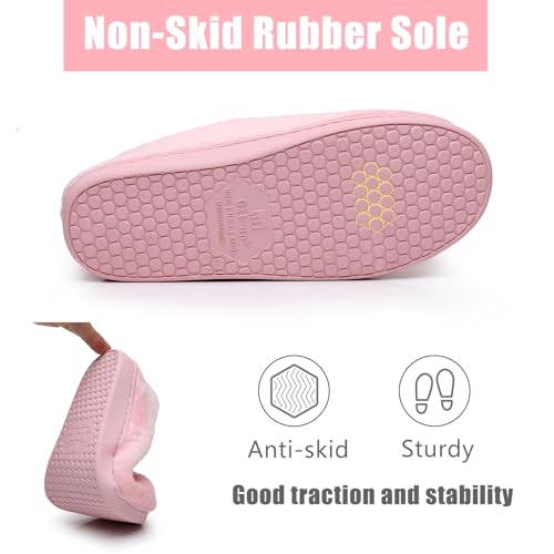 Git-up Women Diabetic Slippers Arthritis Edema Memory Foam Closed Toed Slippers, Pink, 9 D(M) US - Image 5