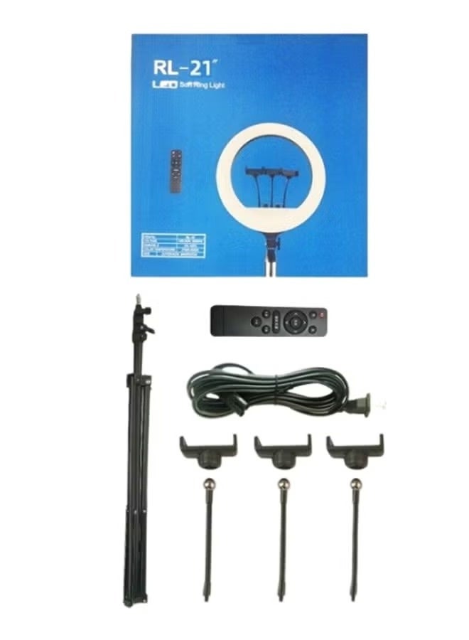 MAKS & CO. LED Photography Ring Light With Tripod Stand And Accessory Black/White/Grey - Image 1