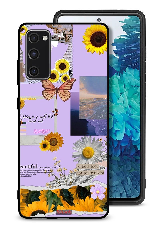 Tolwak Samsung Galaxy S20 FE Protective Case Cover Beautiful Sunflower Stickers - Image 1