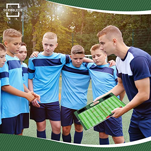 Scribbledo Football Dry Erase Board for Coaches 15x10.5 Double Sided Whiteboard Coaching Board Equipment Includes 2 White Board Markers for The Football Accessories The Perfect Coach Gifts - Image 4