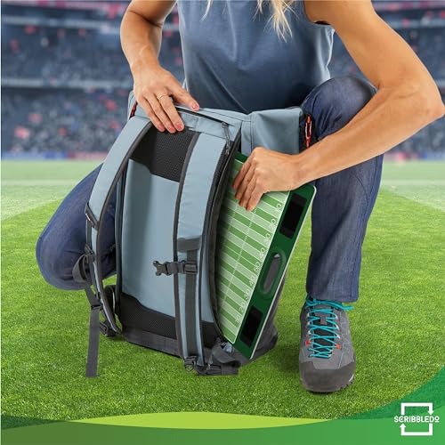 Scribbledo Football Dry Erase Board for Coaches 15x10.5 Double Sided Whiteboard Coaching Board Equipment Includes 2 White Board Markers for The Football Accessories The Perfect Coach Gifts - Image 3