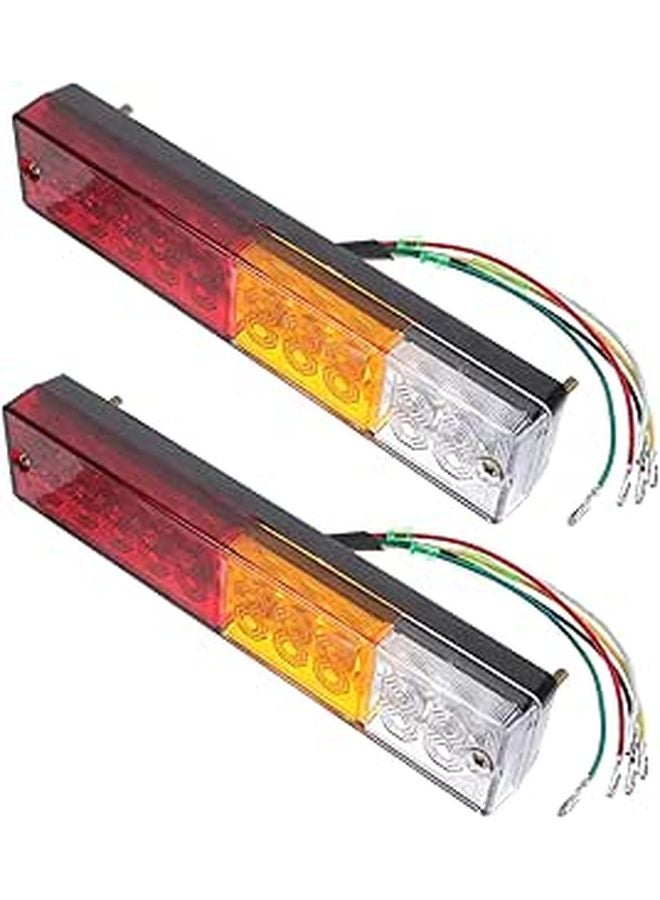 مصابيح ذيل المقطورة LED الحمراء - إشارات التوقف والانعطاف والمصابيح الجارية - تركيب سهل - Image 1