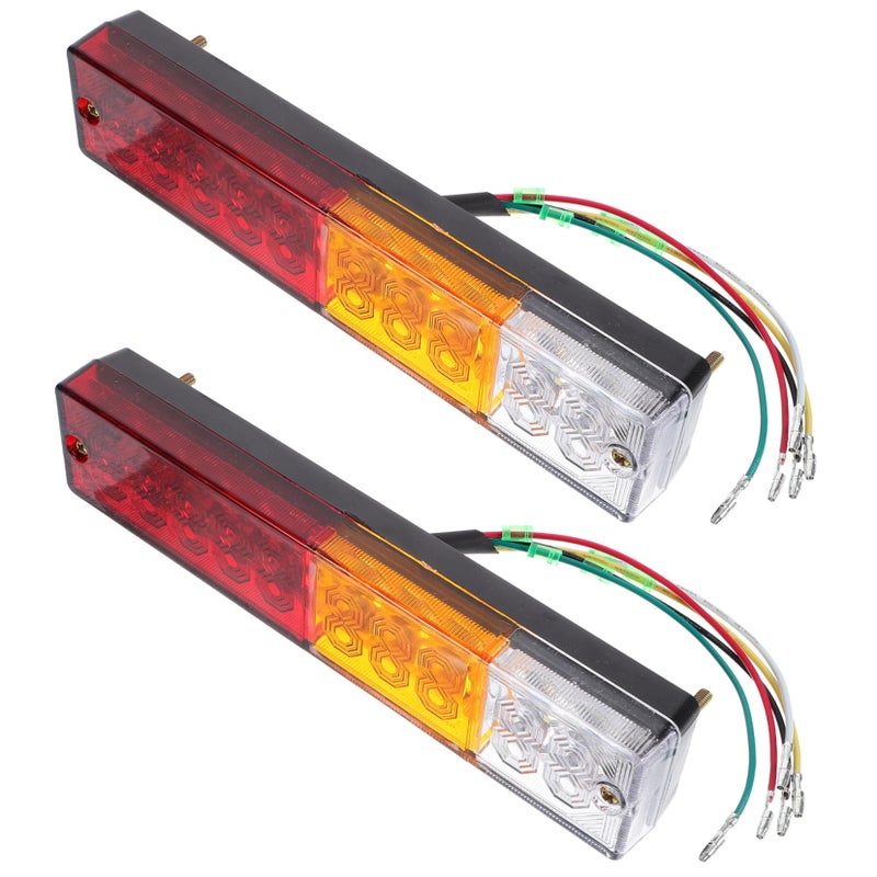 مصابيح ذيل المقطورة LED الحمراء - إشارات التوقف والانعطاف والمصابيح الجارية - تركيب سهل - Image 2
