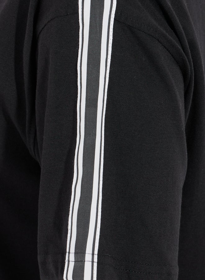 Styli Styli Cotton Jersey High Neck T-Shirt with Shoulder Tape Detail  - Image 5