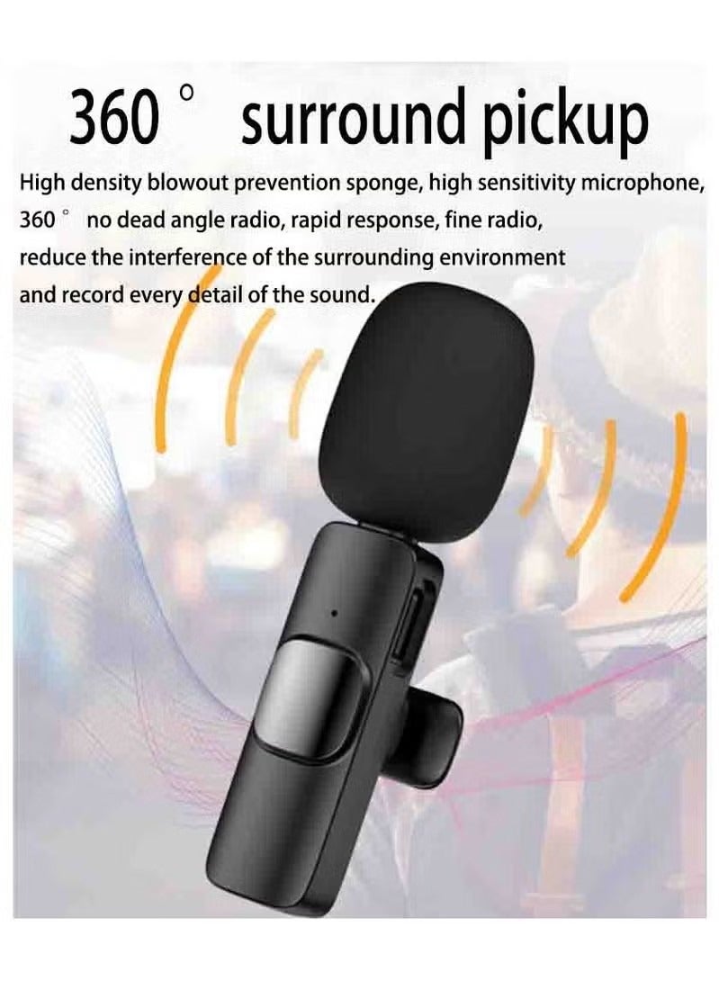 Wireless Lavalier Microphone 2.4G Radio Noise Reduction For iPhone - Image 2