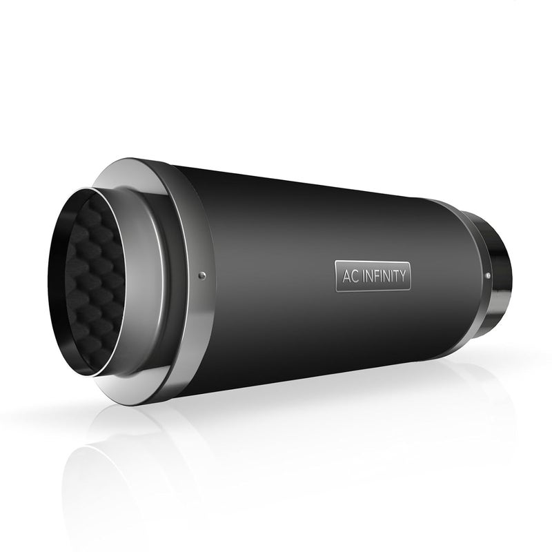 AC Infinity Inline Duct Fan Silencer, 8" Noise Reduction Muffler Blower Silencer for Indoor Hydroponics Grow Tent Ventilation Systems - Image 1