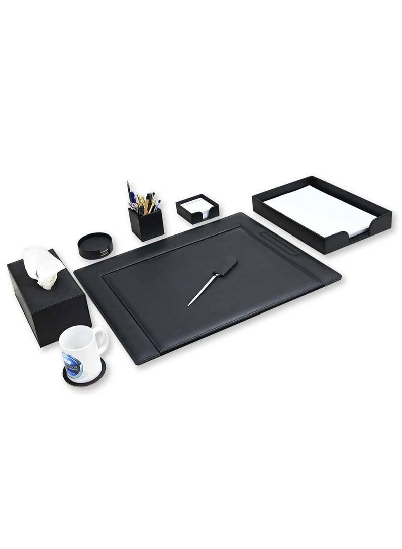 FIS طقم مكتب تنفيذي إيطالي من مادة البولي يوريثان باللون الأسود - مجموعة من 7 قطع - FSDS171BK - Image 2