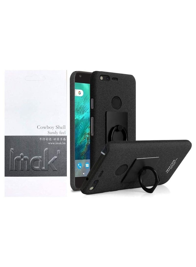 Imak Google Pixel Case Cover Cowboy Shell Hard Back Protective Cover With Ring Grip and Vehicle Hook Suitable for (Google Pixel) Black - Image 3