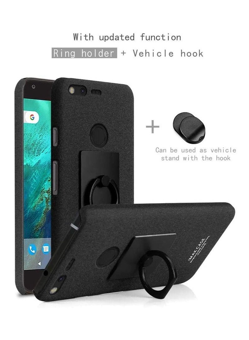 Imak Google Pixel Case Cover Cowboy Shell Hard Back Protective Cover With Ring Grip and Vehicle Hook Suitable for (Google Pixel) Black - Image 2