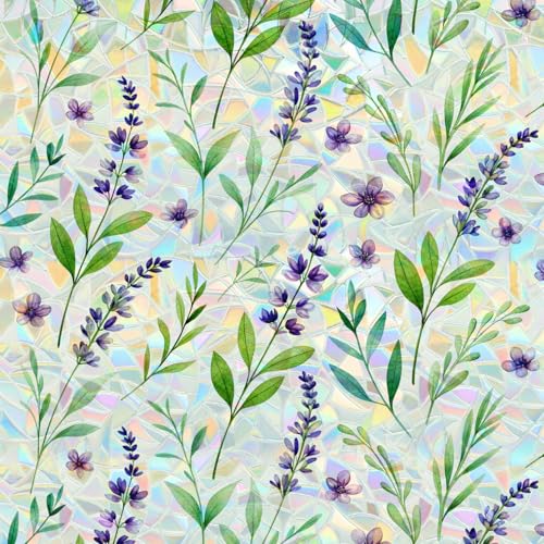 SOMWISE Rainbow Window Privacy Film,Heat Control,UV Blocking,Anti-Glare,Day & Night Privacy Protection & Decoration for Home, Bathroom,Glass Door,Static Cling,Renter-Friendly with Installation Tools - Image 1