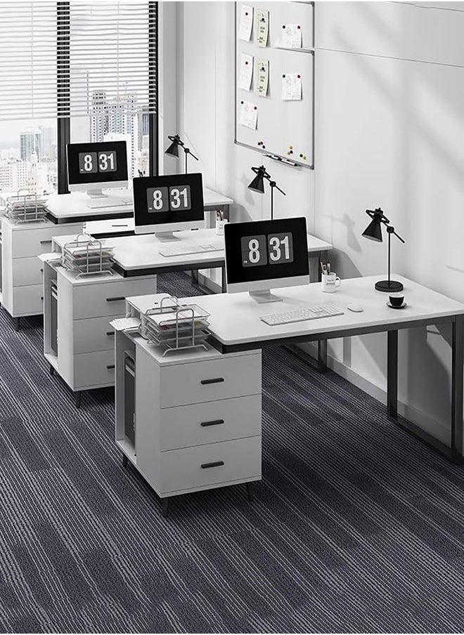 GoldenLike - Computer Desk,120CM Home Office Table,Large Gaming Desk Study Table,Expandable Work Writing Reading Desk with Storage Cabinet,Laptop PC Desk Computer Table,Home Office Workstation - Image 1