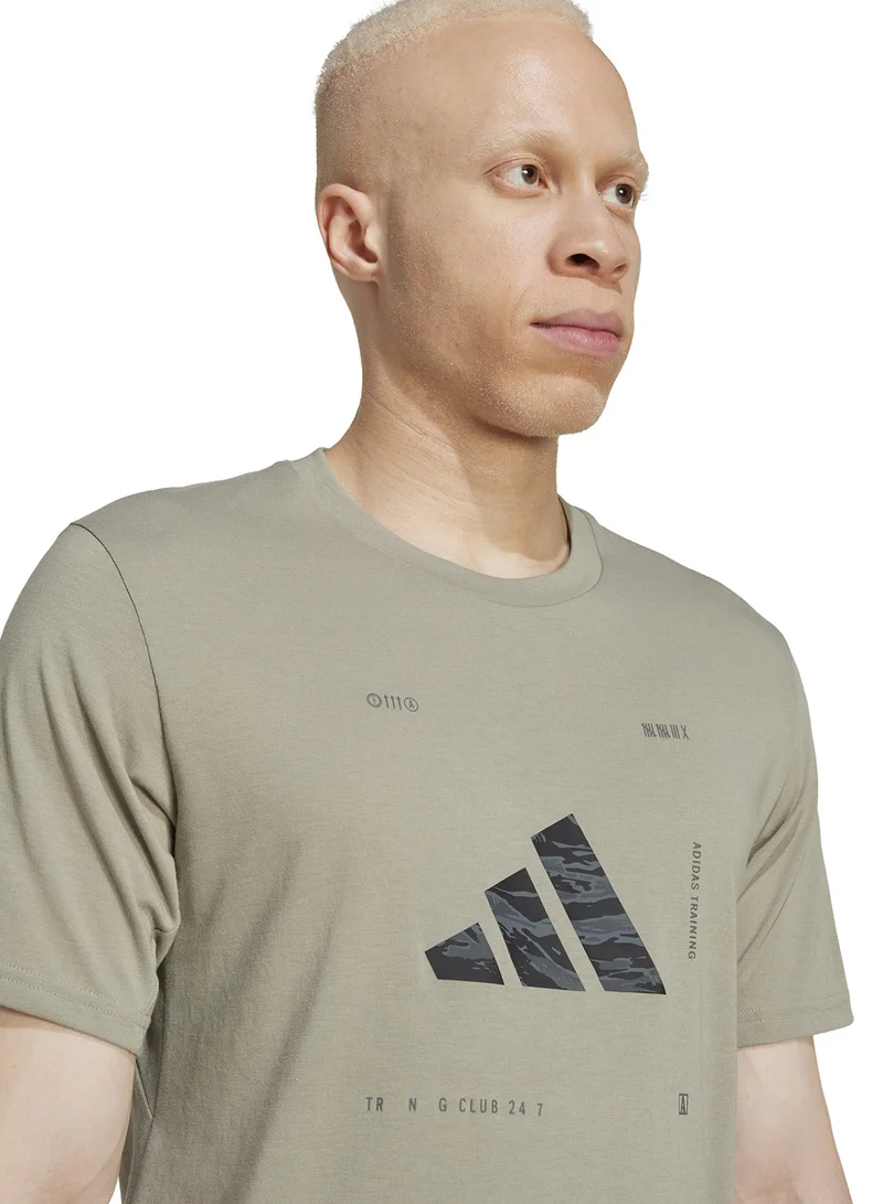 Adidas Climacool Camo Logo Graphic T-Shirt