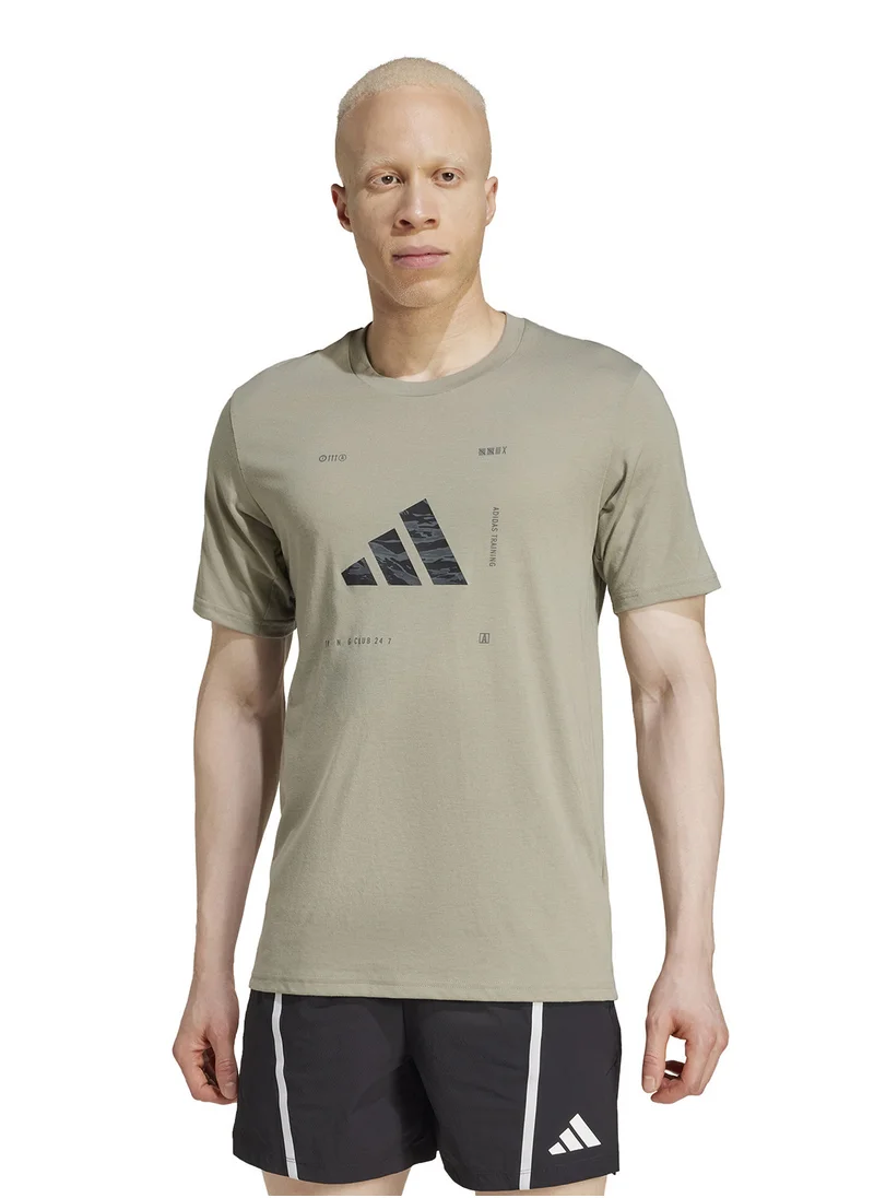 اديداس Climacool Camo Logo Graphic T-Shirt