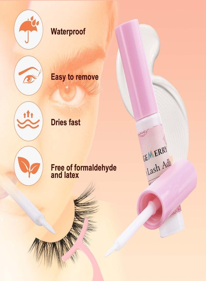 جيمري مجموعة رموش صناعية طبيعية مع غراء رموش، ناعمة، 10 أزواج من الرموش الصناعية، من جيميري - Image 4