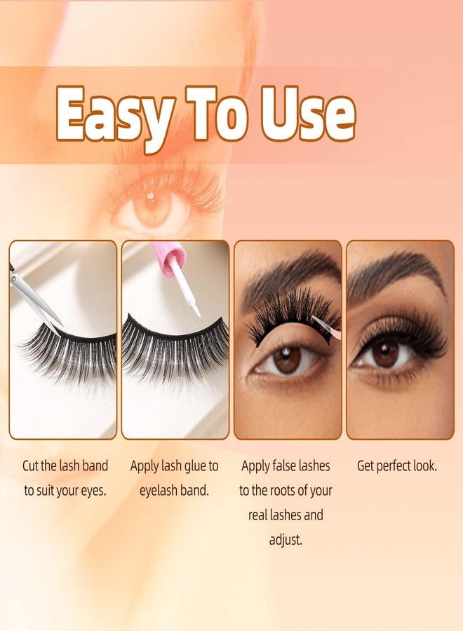 جيمري مجموعة رموش صناعية طبيعية مع غراء رموش، ناعمة، 10 أزواج من الرموش الصناعية، من جيميري - Image 5