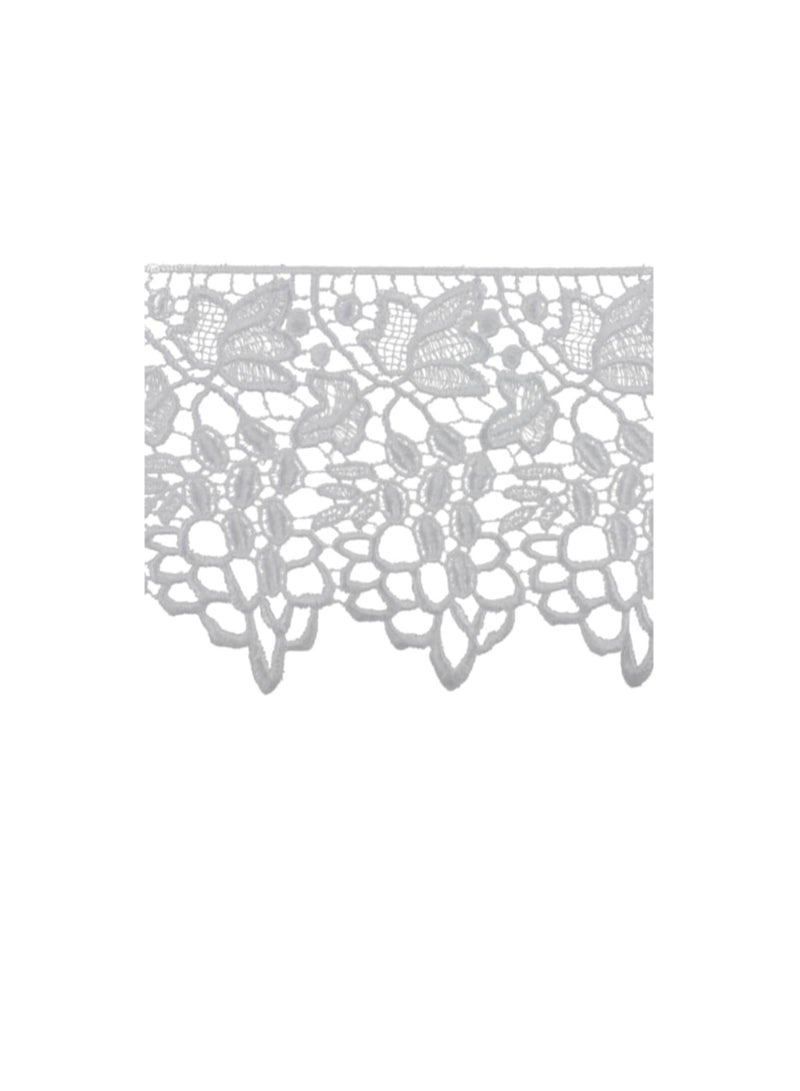 Deco Trims Grape Vine Edge Venice Lace Trim 5-1/2 inch x 5 yard White - Image 2